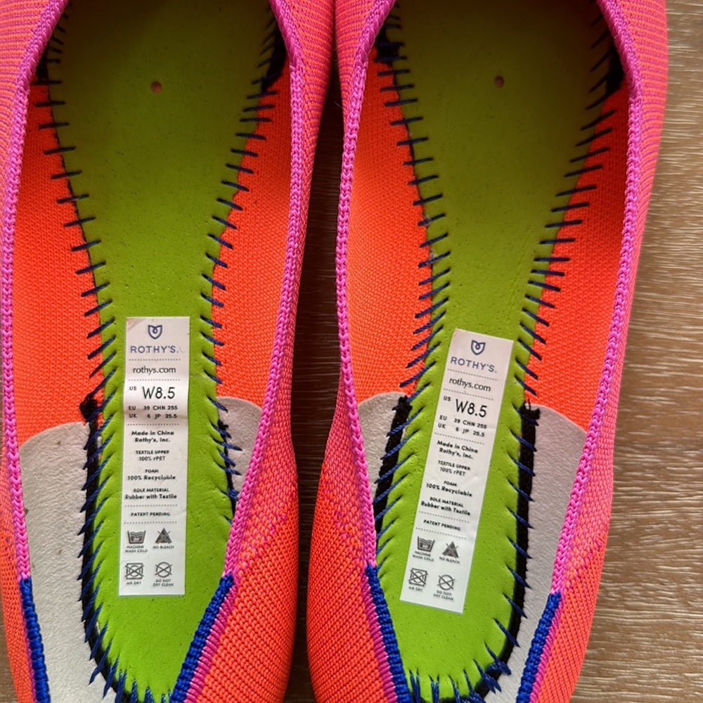 Rothy’s The Flat Tropical Pink Size 8.5 Retired - Picture 4 of 10